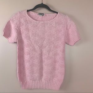 Vintage 80’s Keneth Too Preppy Pink Sweater